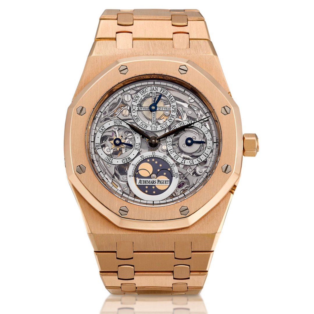 Royal oak top skeleton rose gold
