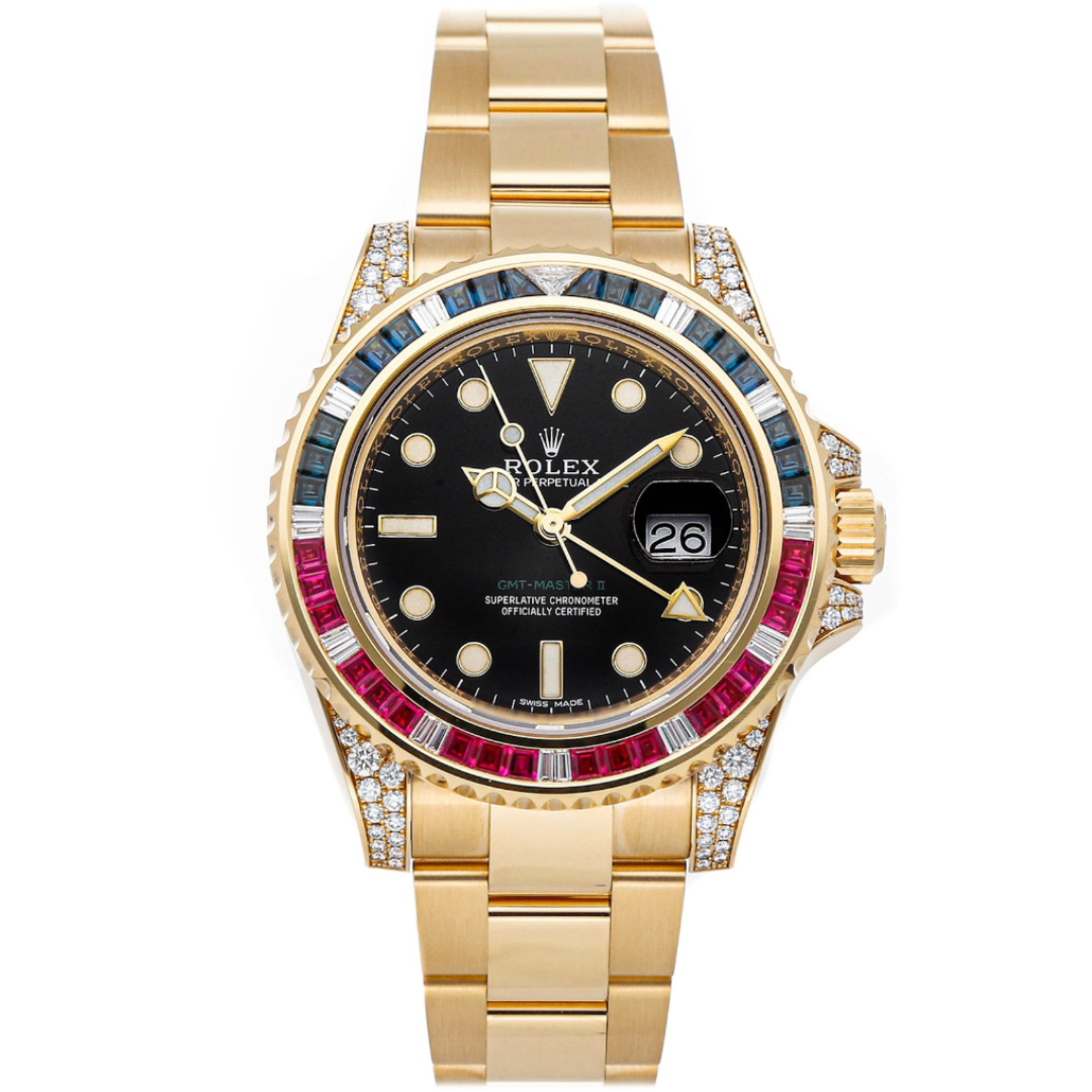 ROLEX GMT master II Yellow/Gold Factory Diamonds - 2018